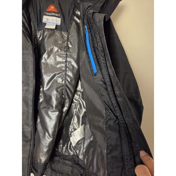 Columbia Jacket Womens M Black Blue Interchange Omni Tech Waterproof Lined - Picture 7 of 13